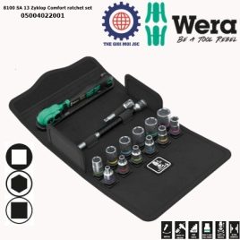 Bộ tuýp 1/4″ Wera 05004022001 8100 SA 13 Zyklop Comfort ratchet set gồm 15 cái