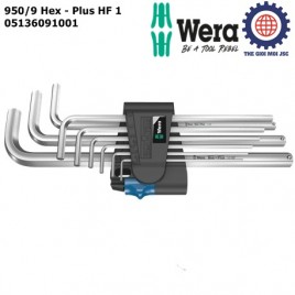 Bộ lục giác bi giữ vít HF Wera 05022130001 950/9 L Hex-Plus HF 1 gồm 9 cái