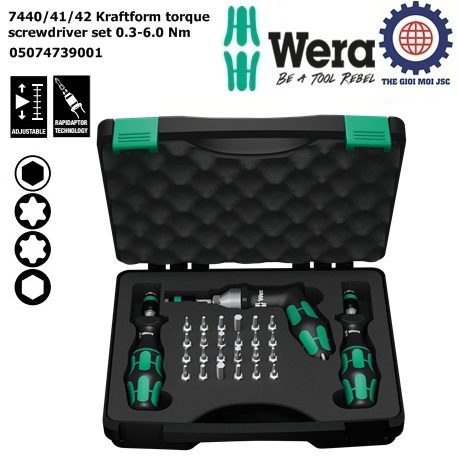 Kraftform torque screwdriver (0.3-6.0 Nm) Wera 05074739001