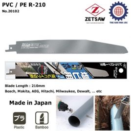 Lưỡi cưa máy cao cấp cưa ống nước (ống nhựa) và tre PVC / PE R-210 – Zetsaw 20102