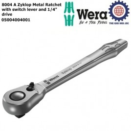 Cần siết tròng cóc 8004 A Zyklop Metal với cần gạt đầu ¼” Wera 05004004001