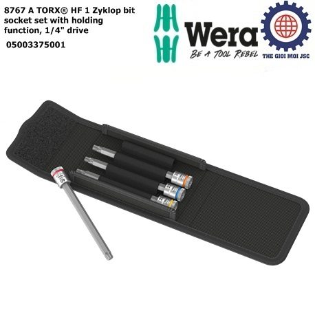 8767 A TORX® HF 1 Zyklop bit socket set with holding function Wera 05003375001