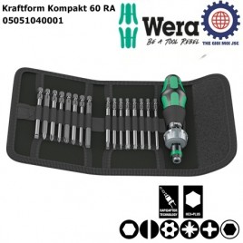 Bộ dụng cụ Kraftform Kompakt 60 RA Wera 05051040001 gồm 17 chi tiết