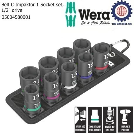 Belt C Impaktor 1 socket set Wera 05004580001
