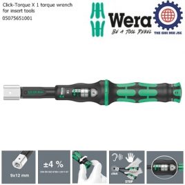 Cần xiết lực 2.5 – 25Nm Click-Torque X 1 torque wrench for insert tools 9 x 12 Wera 05075651001