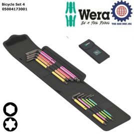 Bộ lục giác có bi giữ và hoa thị chức năng giữ vít cho sửa xe đạp Bicycle Set 4 gồm 9 cái Wera 05004173001