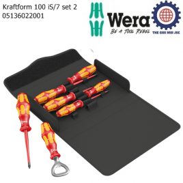 Bộ tua vít cách điện Kraftform 100 iS/7 set 2 với túi vải cao cấp và mở nắp chai Wera 05136022001