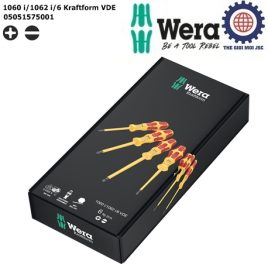 Bộ tua vít cách điện 6 cái Wera 05051575001 1060 i/1062 i/6 Kraftform VDE screwdriver set