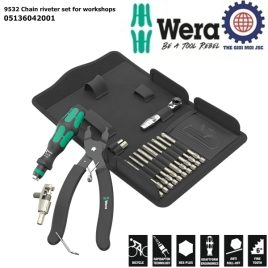 Bộ dụng cụ đa năng Wera 05136042001 9532 Chain riveter set for workshops gồm 20 chi tiết