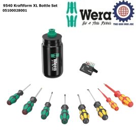 Bộ tua vít Wera 05100028001 9540 Kraftform XL Bottle Set gồm 17 cái