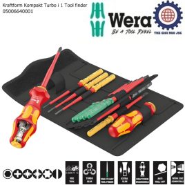 Bộ tua vít cách điện Wera 05006640001 Kraftform Kompakt Turbo i 1 Tool finder gồm 16 cái với Turbo