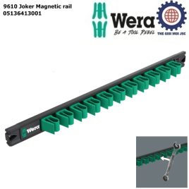 Phụ kiện giá treo Joker đế từ tính Wera 05136413001 9610 Joker Magnetic rail for up to 11 spanners 30 x 370 mm