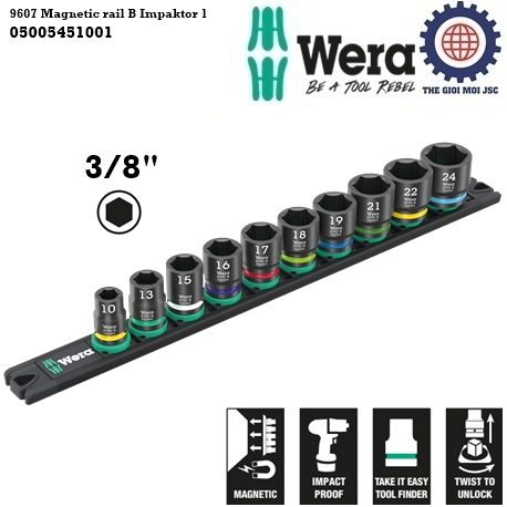 Wera 05005451001 9607 Magnetic rail B Impaktor 1 the gioi moi jsc