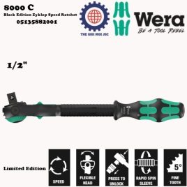 Tay vặn tròng cóc phiên bản giới hạn màu đen Wera 8000 C Black Edition Zyklop Speed Ratchet 1/2″ Wera 05135882001