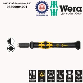Cán tua vít tĩnh điện Wera 05300004001 1013 Kraftform Micro ESD screwdriver (không gồm đầu vít)
