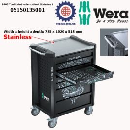 Tủ đồ nghề dụng cụ Wera 05150135001 9705 Tool Rebel roller cabinet Stainless 1
